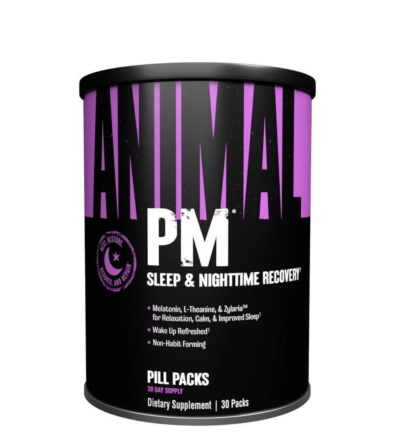 Animal PM Sleep Supplement 30 Count Multicolor Non Habit Forming Natural Formula