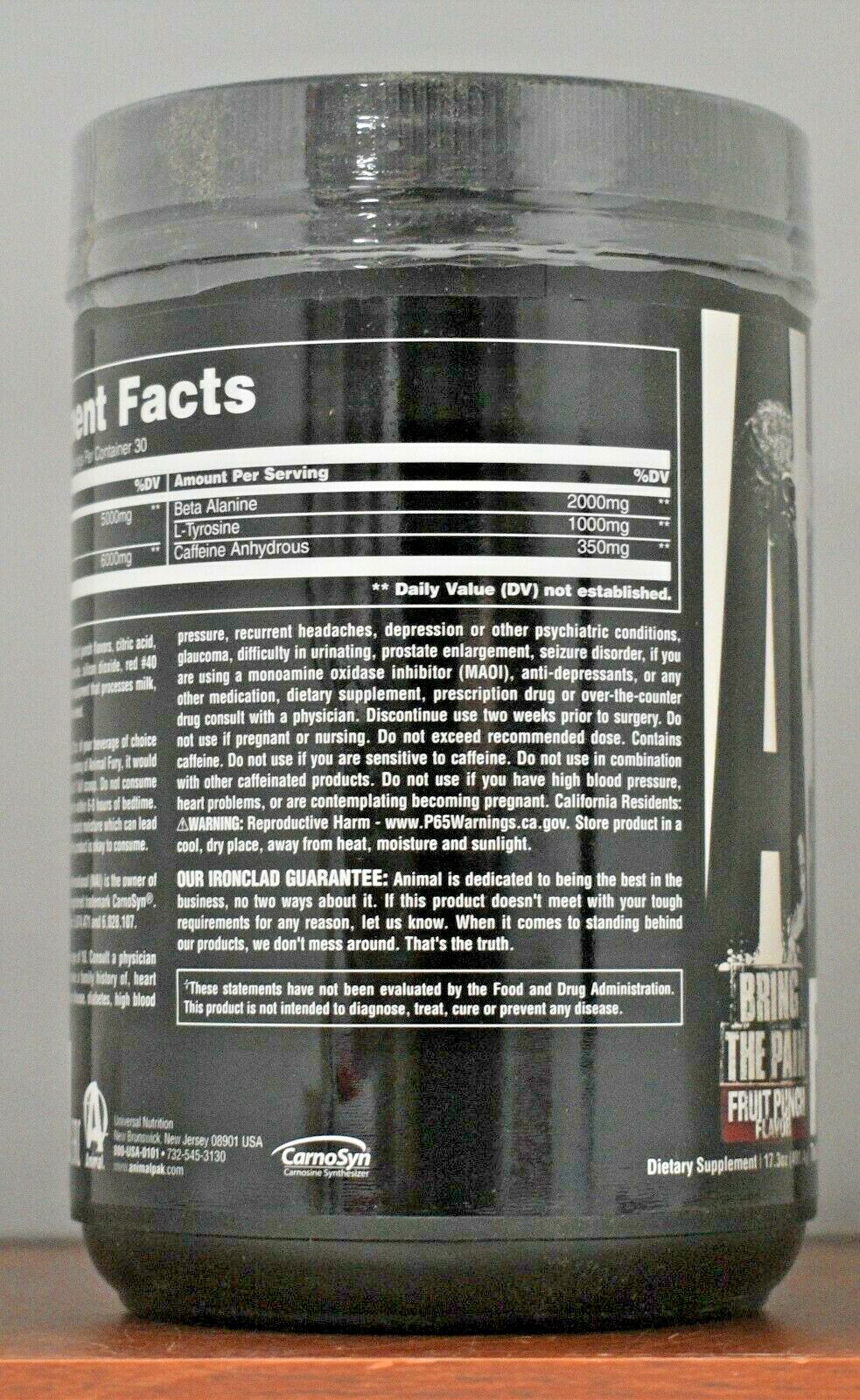 Universal Nutrition Animal Fury Pre-workout Stack 30 Servings Choose Flavor