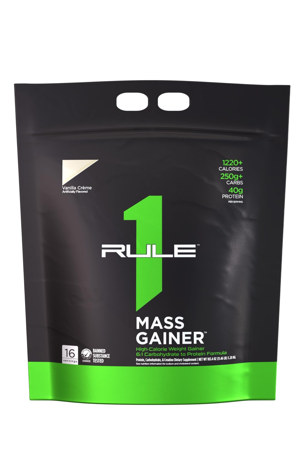 Rule 1 Proteins Mass Gainer HighCalorie Weight Gain Formula with 1,220+ Calo…