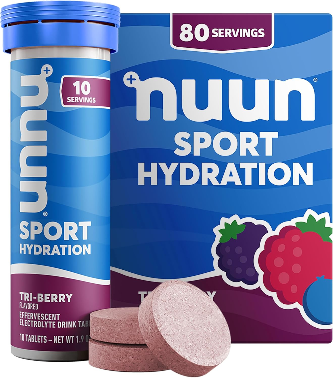 Nuun, Electrolyte Drink Tabs Tri Berry, 8 Count, 1.9 Ounce