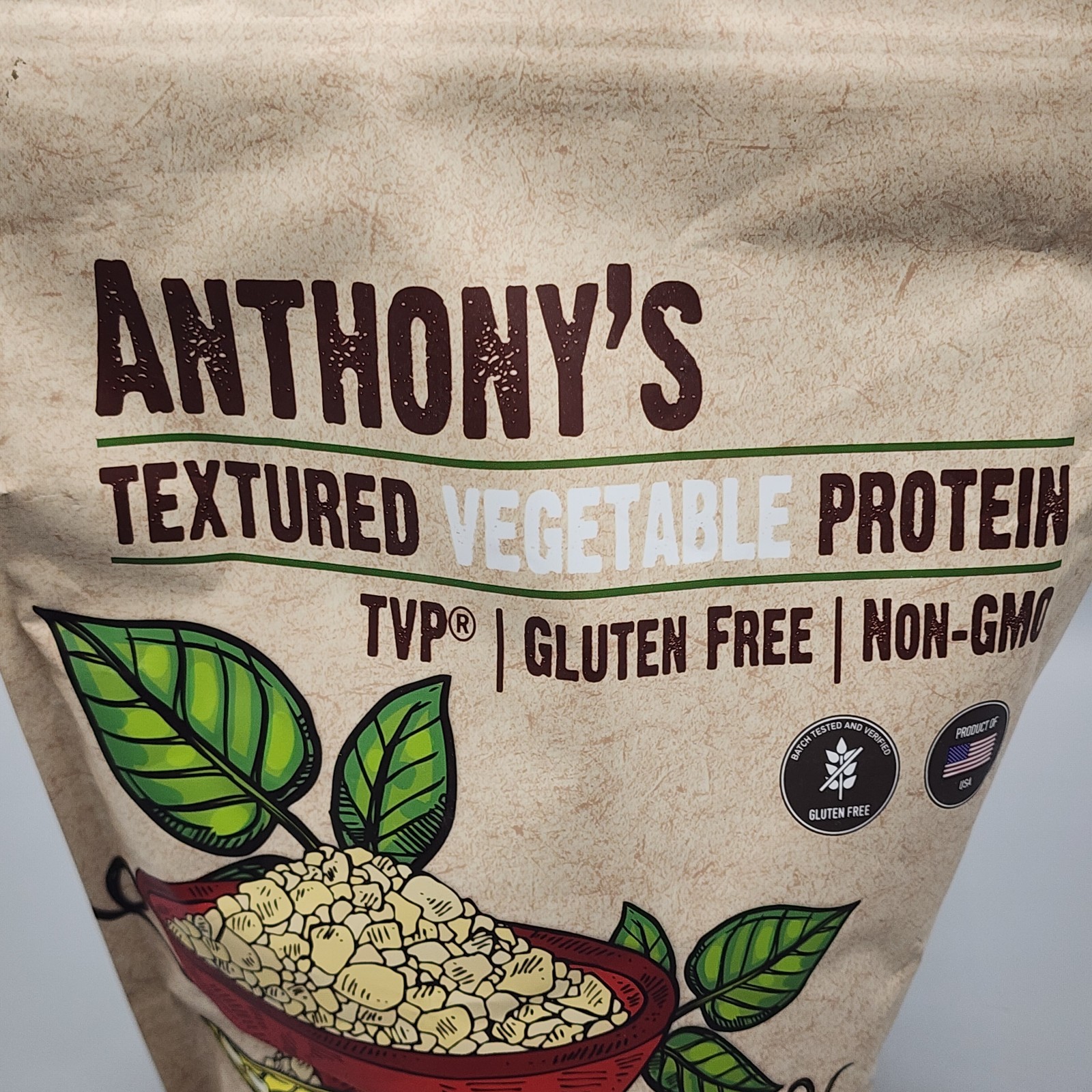 Anty’s Textured Vetable Protein, TVP, 1.5 lb, Gluten Free, Vegan – NEW