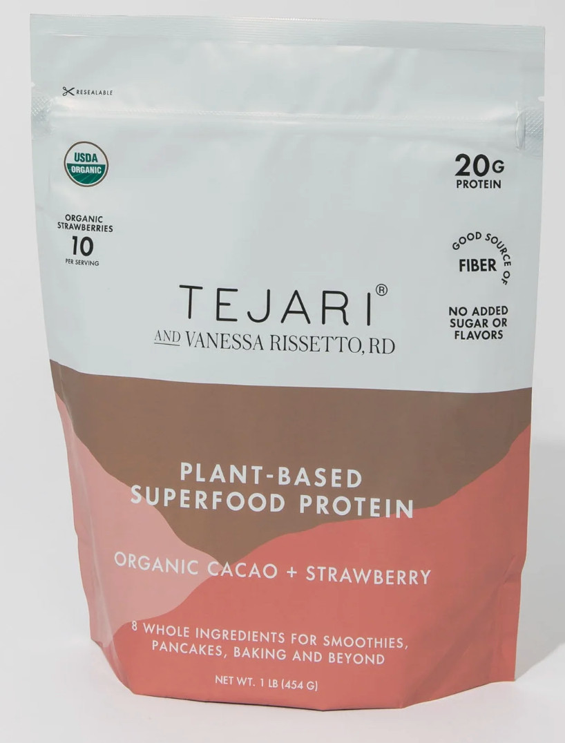 Organic Tejari Plant-Based Superfood Protein Organic Cacao + Strawberry 1lb 2027