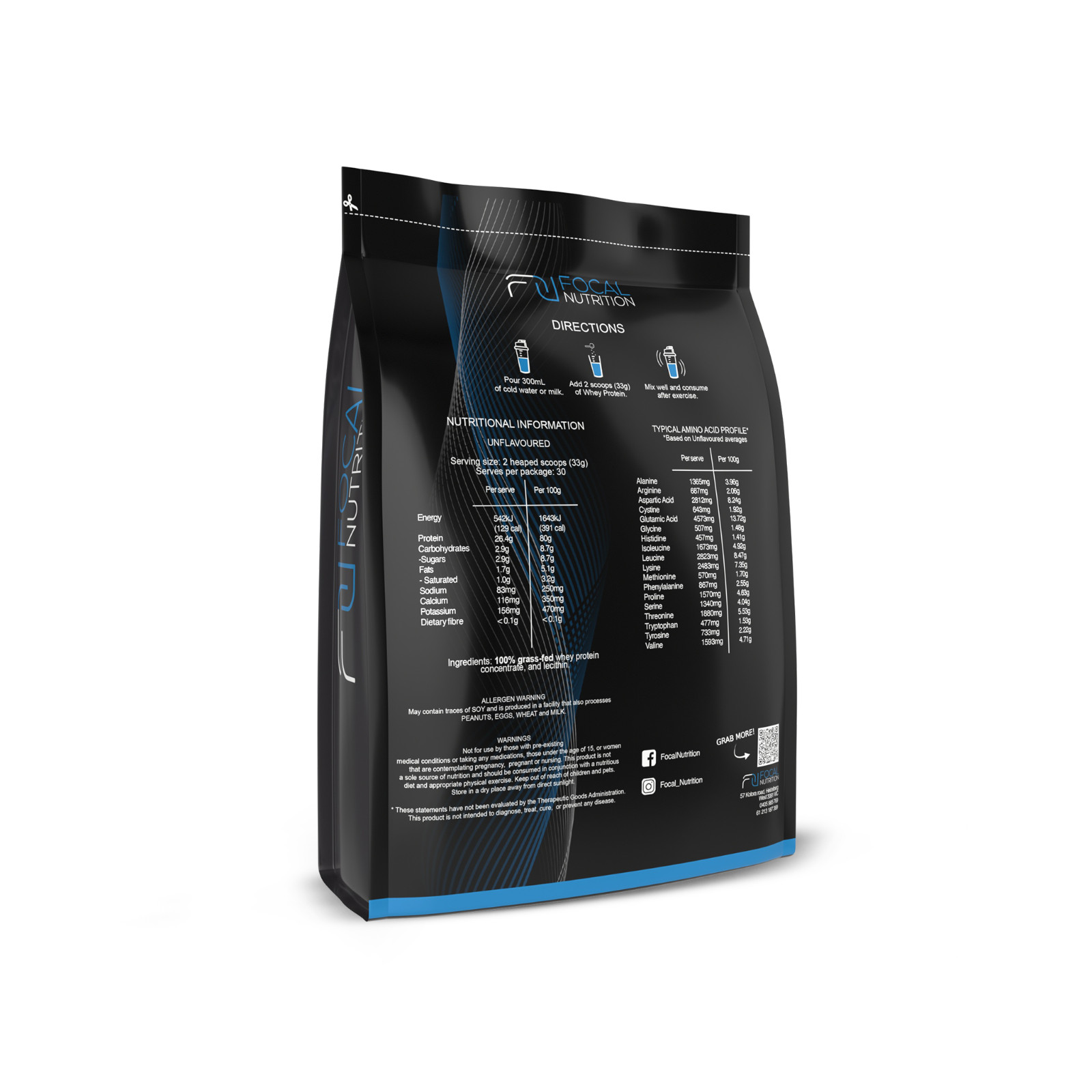 100% AUSTRALIAN LEAN WHEY PROTEIN CONCENTRATE WPC GRASS-FED