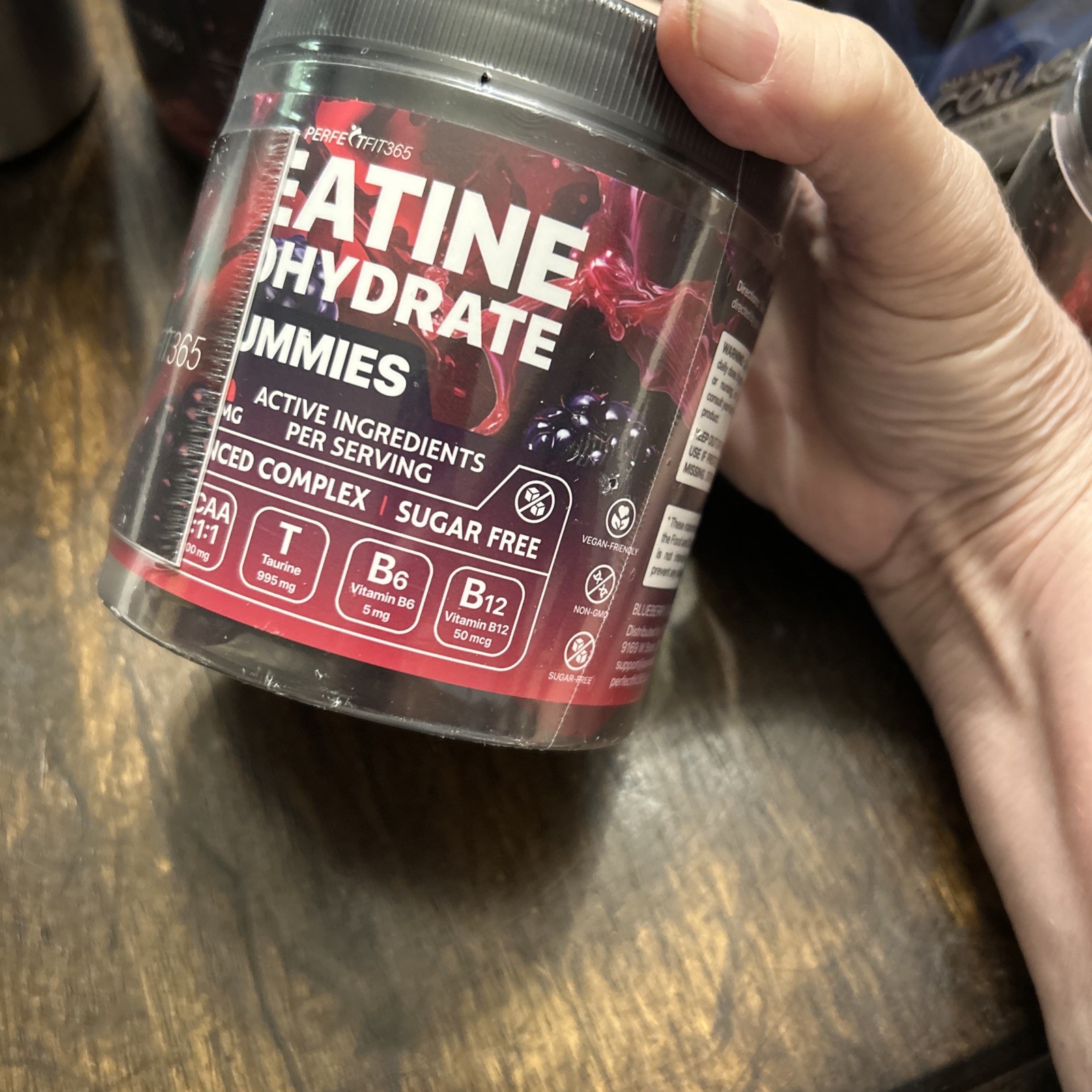 PERFECTFIT365 Creatine Monohydrate Gummies 8000mg BCA L-carnitine Sugar-Free
