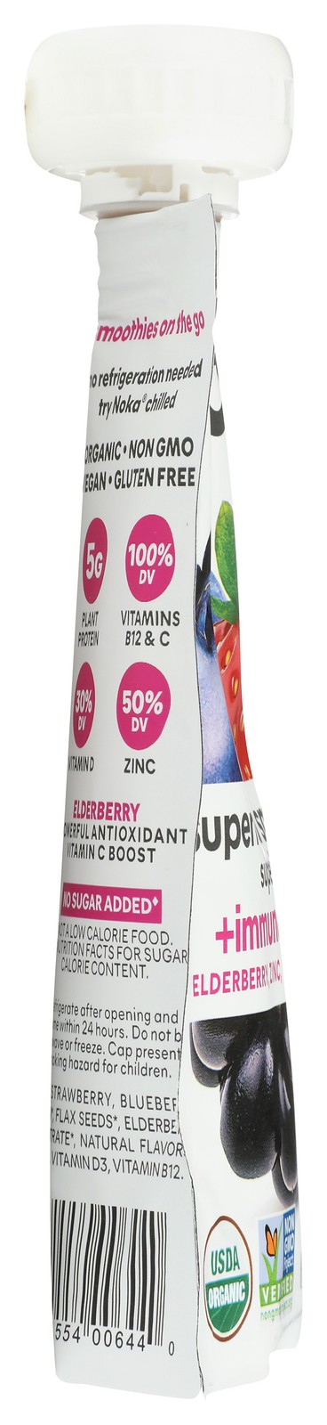 Noka Superfood Smoothie Super Berry Plant Protein Drink 4.22 Oz 6 Pack