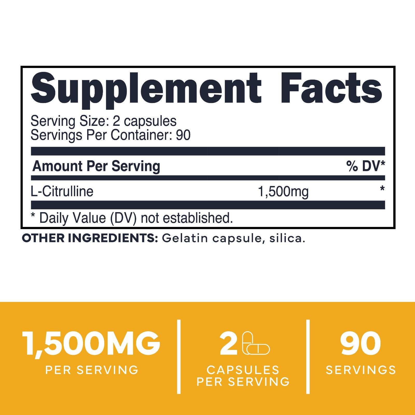 TypeZero L-Citrulline Capsules (180 capsules) (1500 mg per serving) – GMO-Free