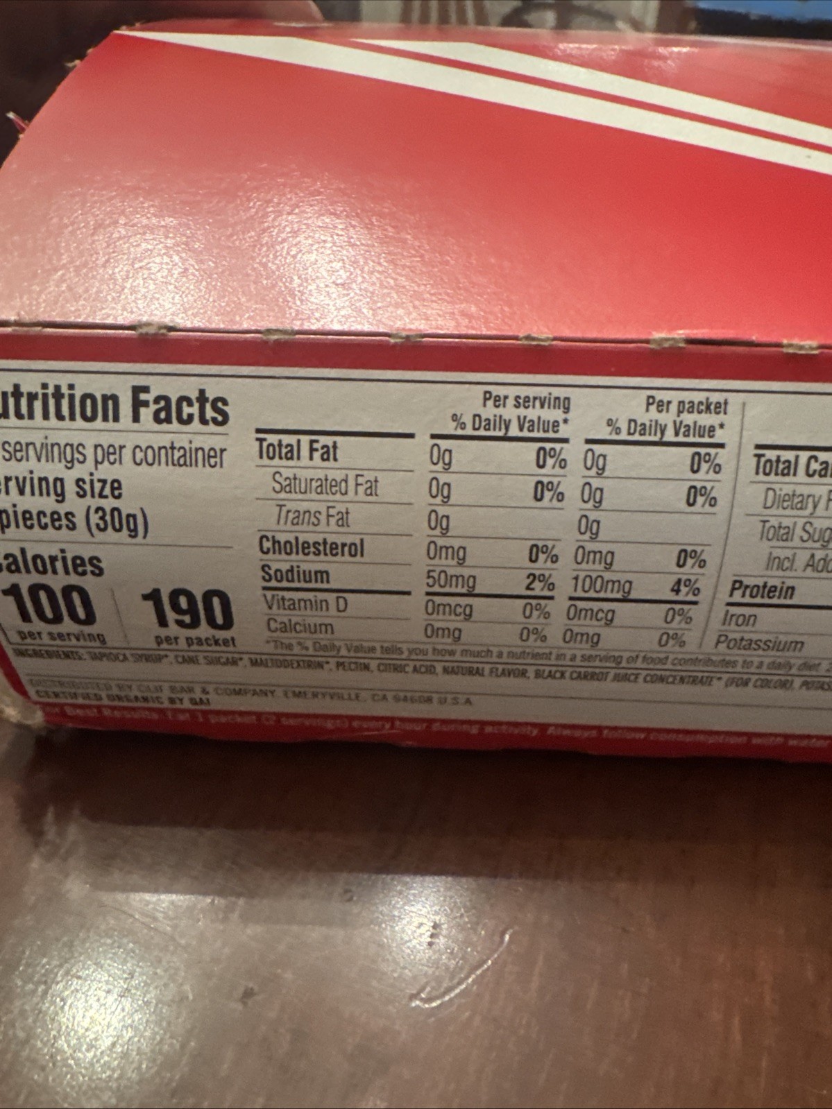 Clif During Bar Bloks Energy Chews Strawberry 18 pckts