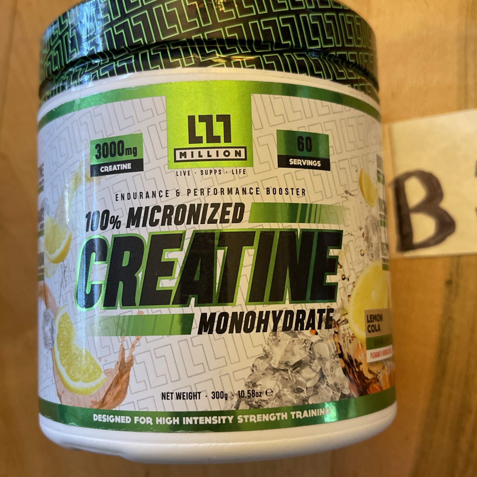MILLION SUPPS 100% Micronized Creatine Monohydrate 10.58oz (LEMON COLA) New!