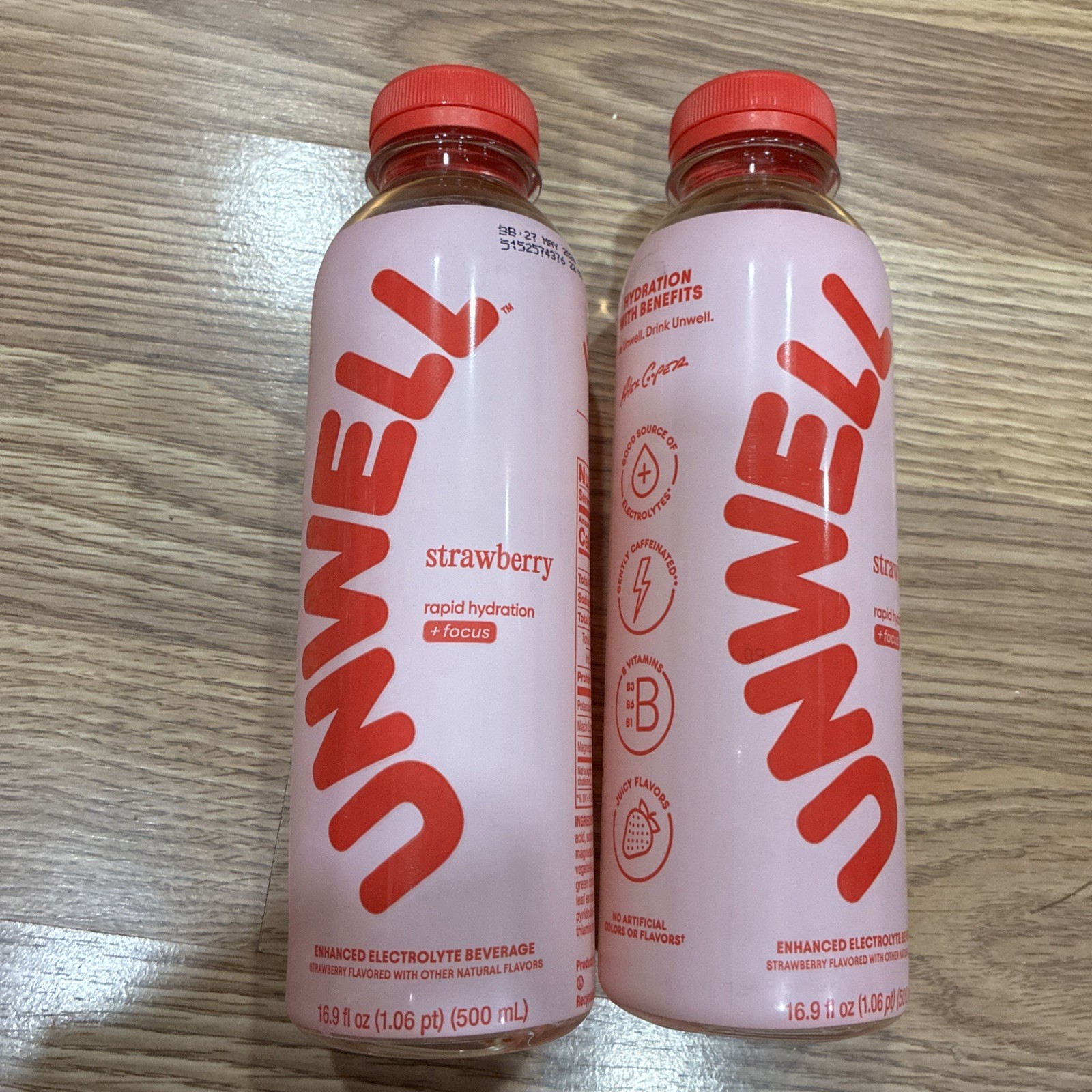 Unwell Rapid Hydration Electrolyte Strawberry Drink 16.9 Oz 2 Packs