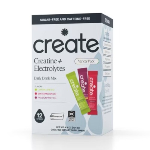 Create Wellness Creatine + Electrolytes Monohydrate Stick Packs NSF 12ct