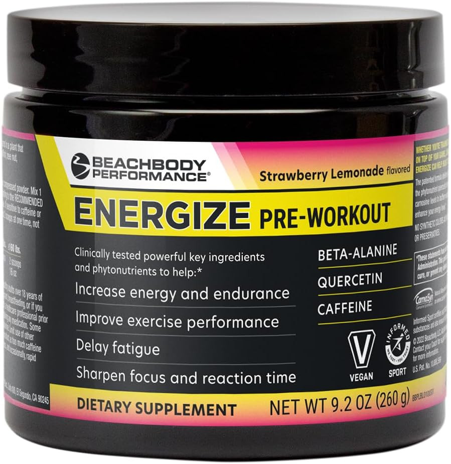 Energize Pre Workout Powder – Beta-Alanine, Quercetin & Low-Dose Caffeine Formul