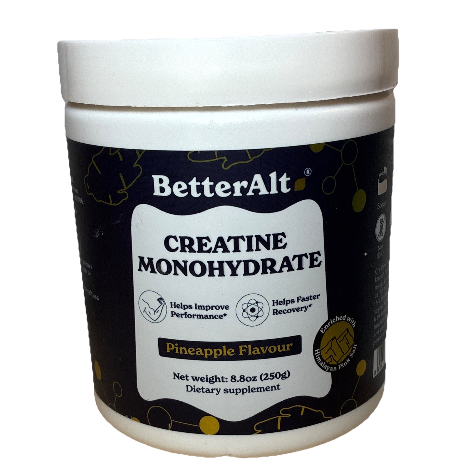 BetterAlt Creatine Powder Non-GMO Gluten-Free Pineapple 8.8 oz (250 g)