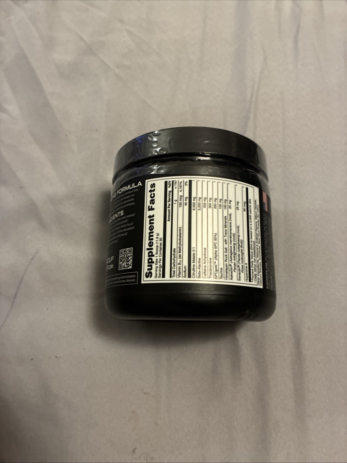 Bucked Up Woke AF Cherry Candy Nootropic Pre-Workout Powder 20 Servings Exp02/2