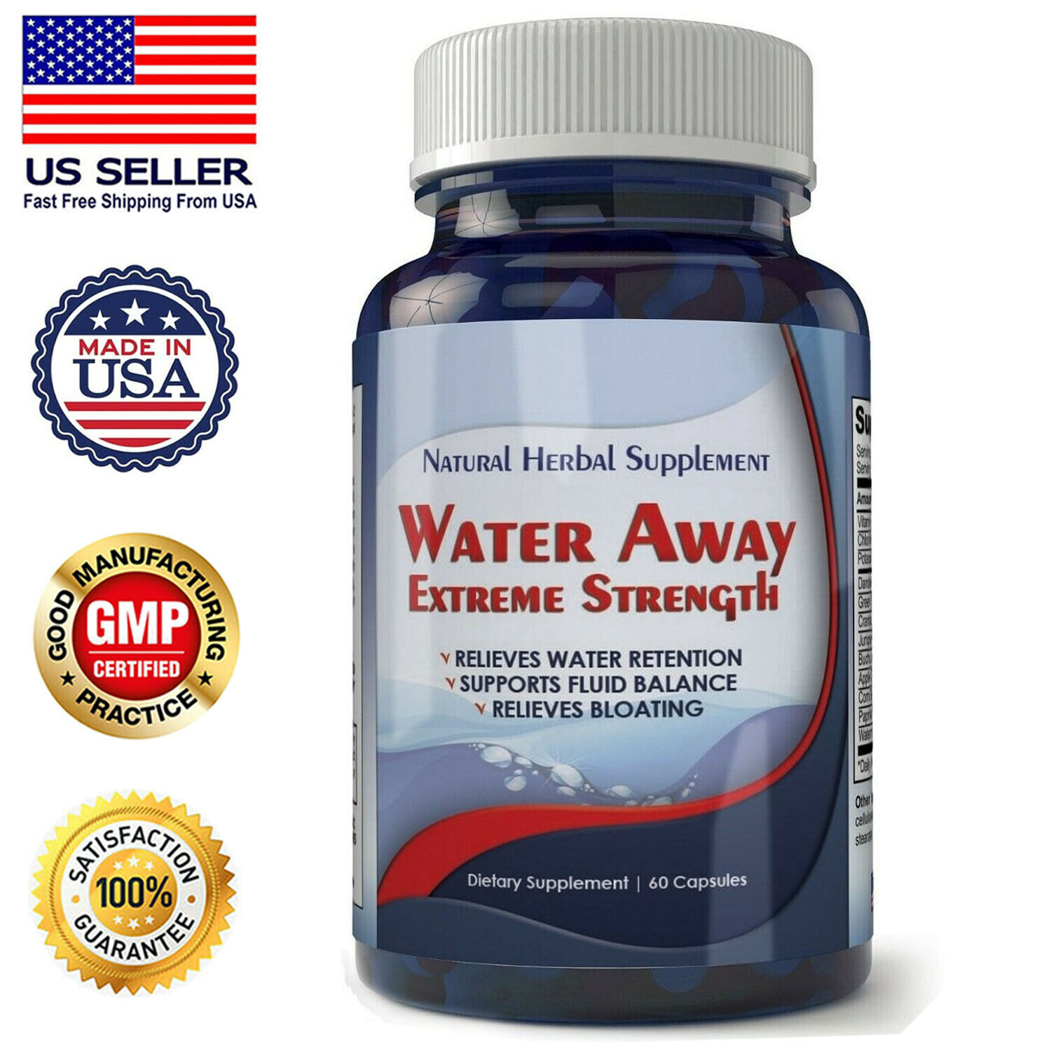 Water Away Fluid Balance Weight Management Supplement and Female Lubricant Gel