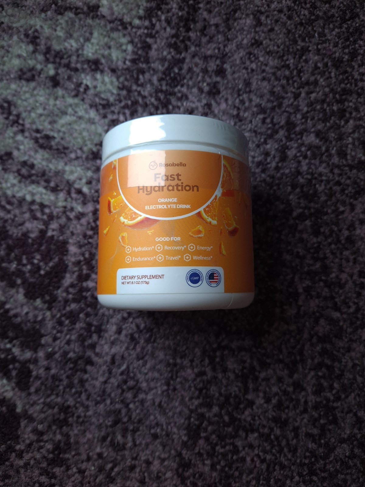 Rosabella Fast Hydration Electrolyte Drink ORANGE 6.1oz Recovery Wellness Energy