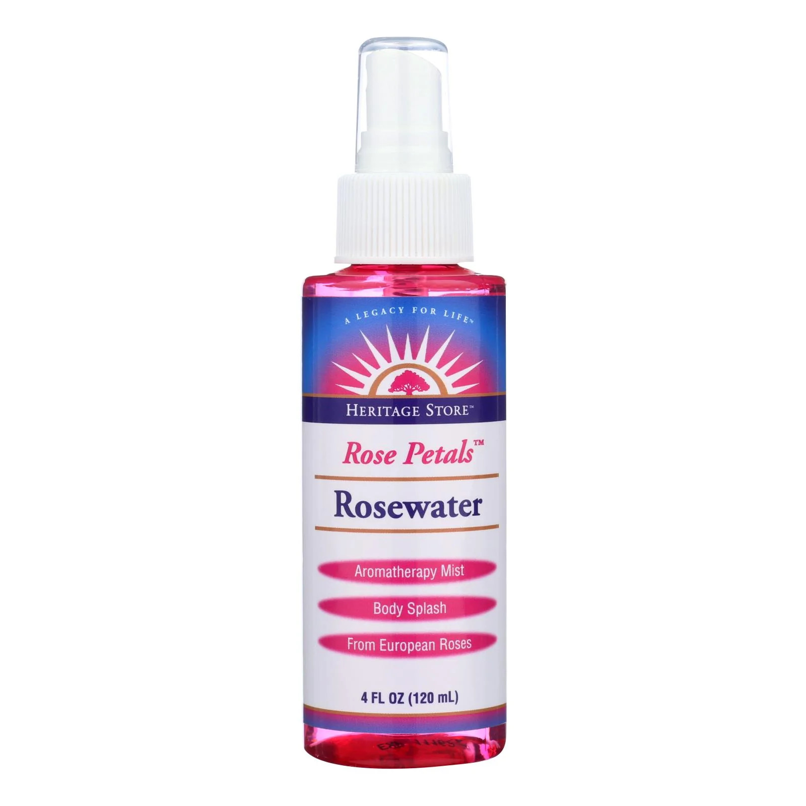 Heritage Products Rose Petals Rosewater Spray – 4 Fl Oz