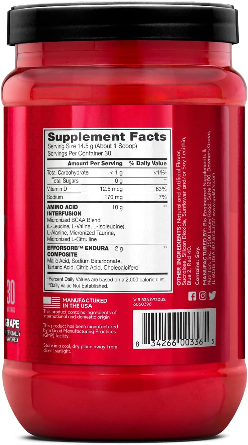 Amino X Muscle Recovery & Endurance Powder with Bcaas, 10 Grams of Amino Acids,
