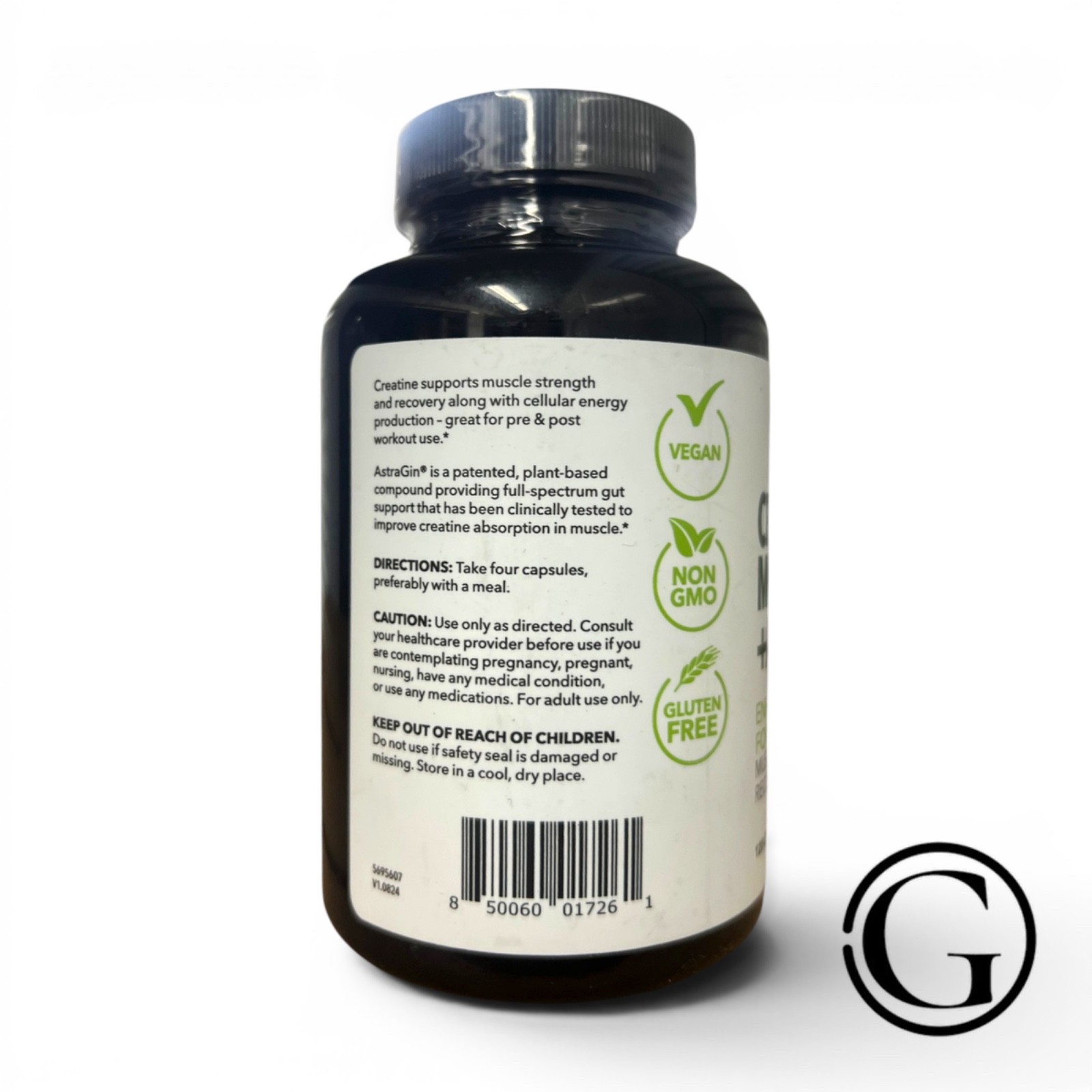 Havasu Nutrition Creatine Monohydrate + AstraGin 120 Capsules Strength NWOB