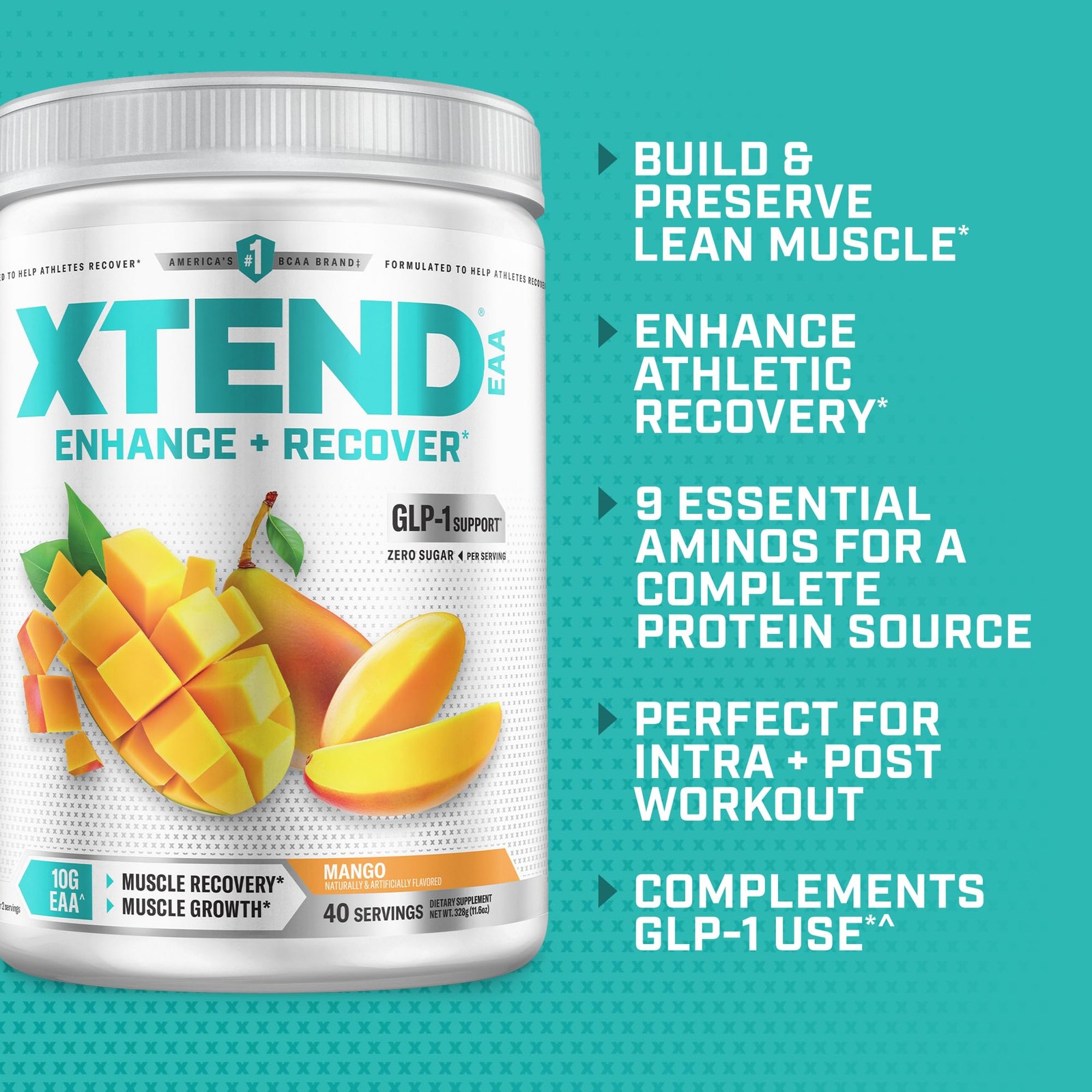 EAA + BCAA Powder for Muscle Recovery & Lean Muscle Growth, 9 Essential Amino…