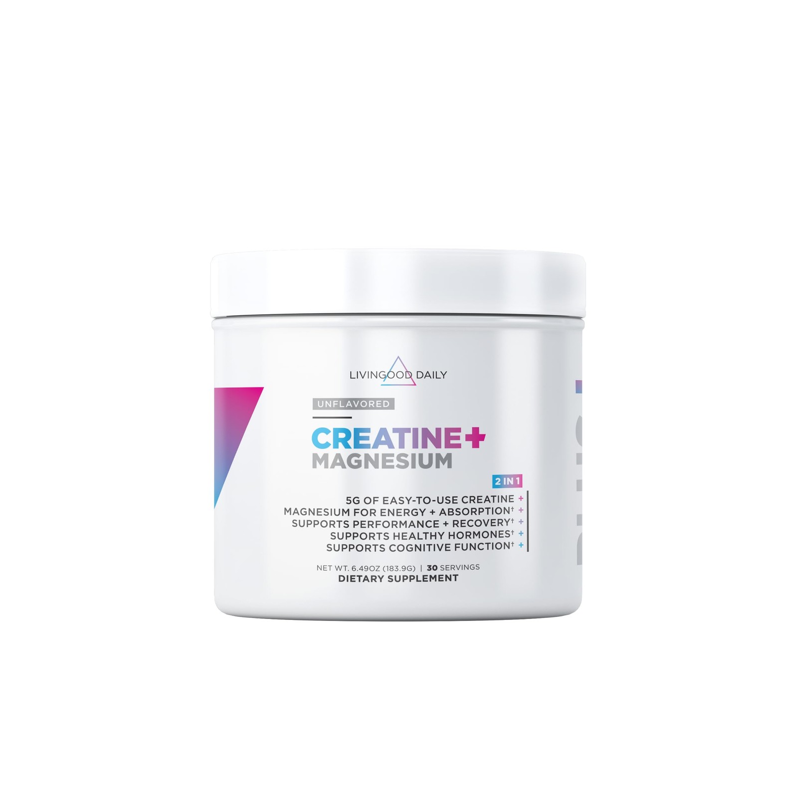 Creatine + Magnesium Powder, Unflavored | 5g Micronized Creatine Monohydrate …