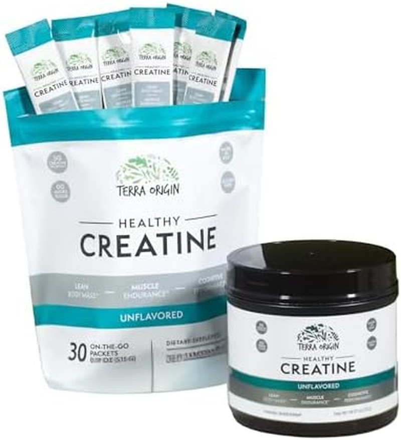 Creatine Monohydrate Bundle | 130 Servings Stick Pack and Jar Combo | Support fo