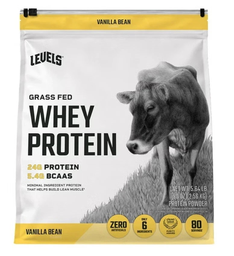 Levels Grass Fed Whey Protein, Vanilla Bean, 5.64 lbs NEW