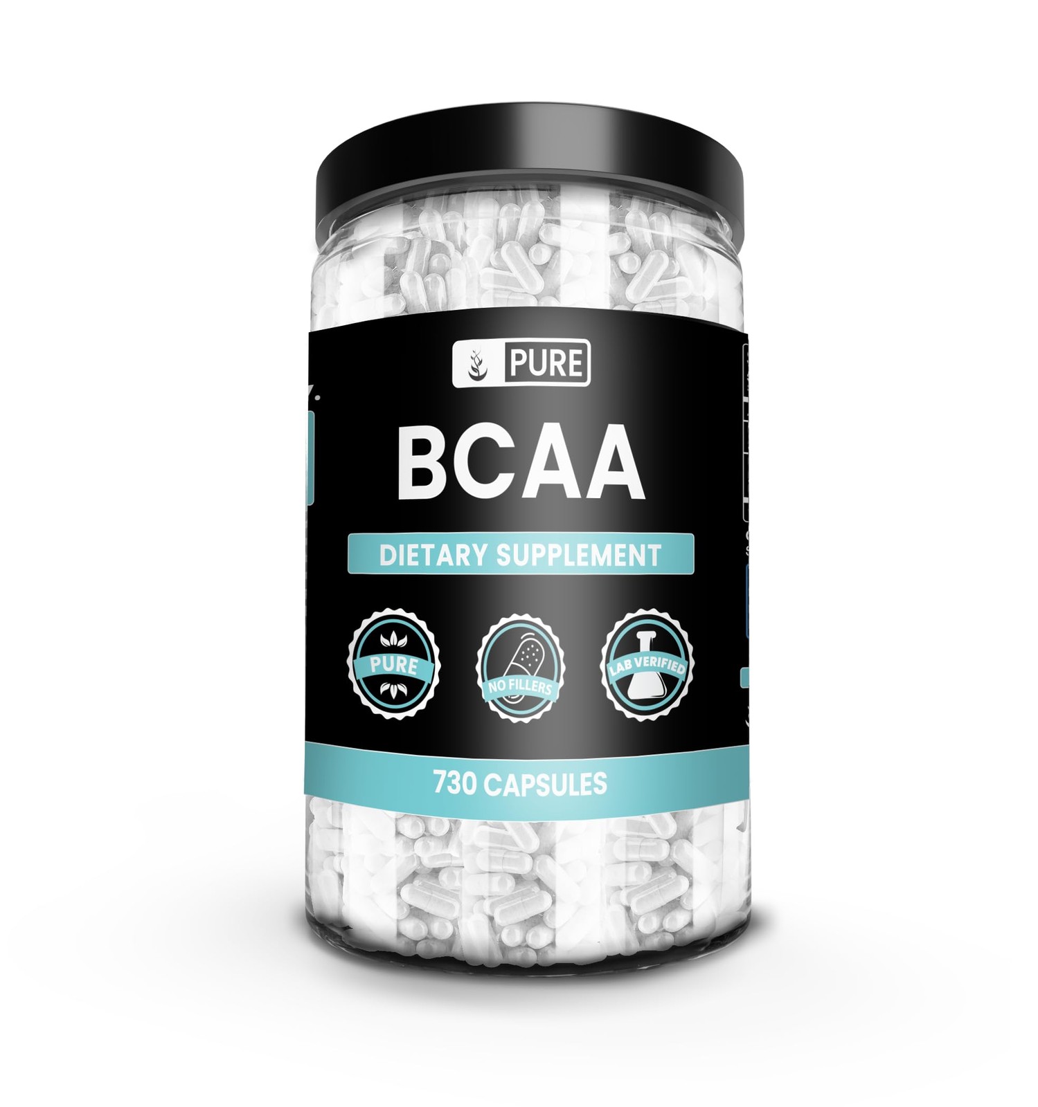 Pure Original Ingredients BCAA 730 Capsules No Magnesium Or Rice Fillers, Alw…