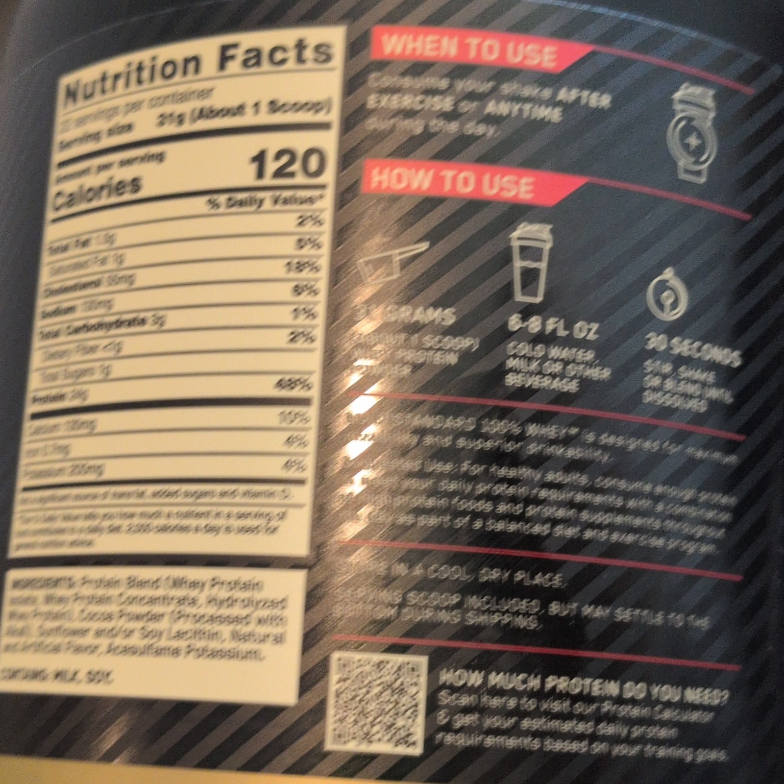 Optimum Nutrition Gold Standard 100% Whey Powder Double Rich Chocolate 24g