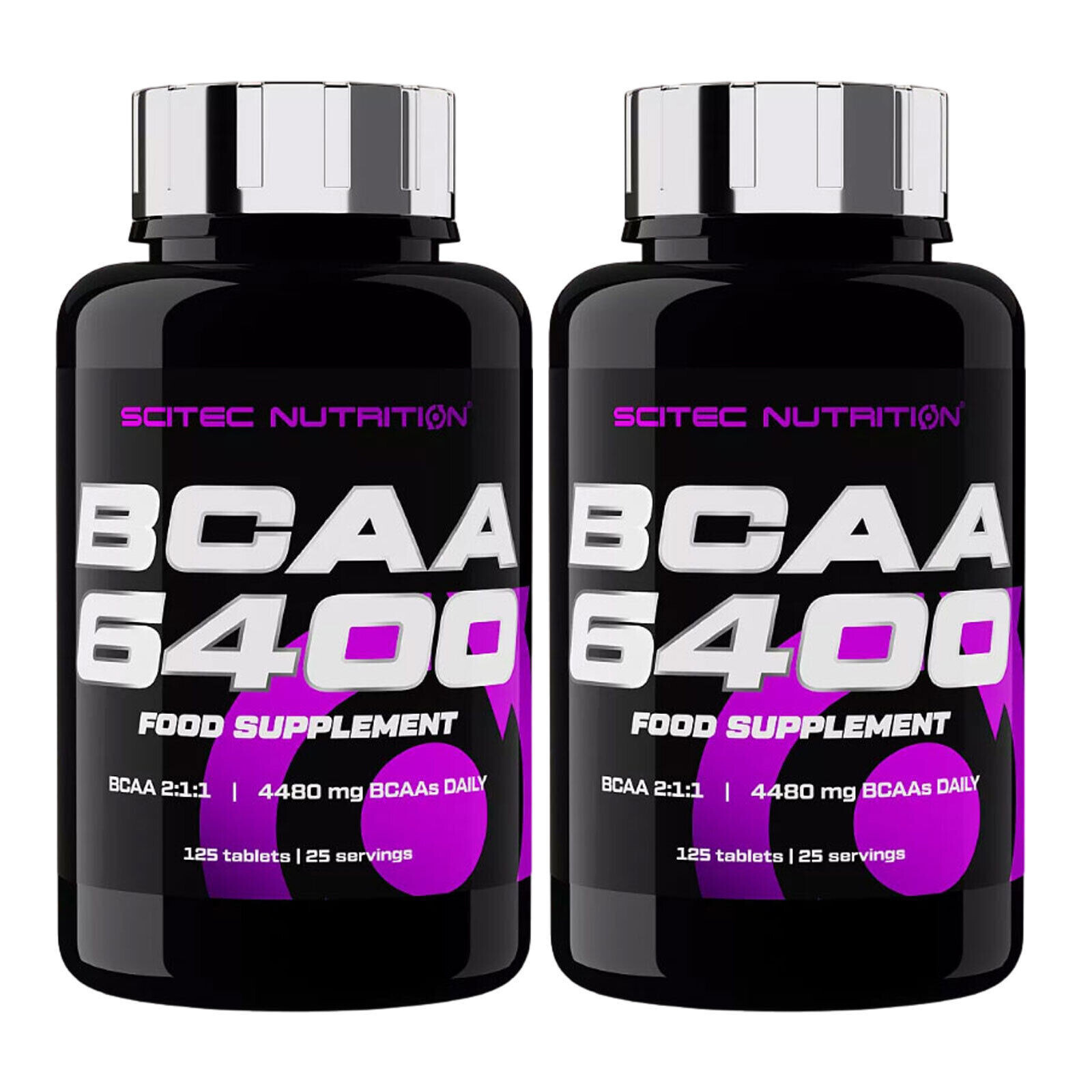 BCAA 6400 125 TABLETS- Essential BCAA Amino Acids Top Quality Muscle Growth