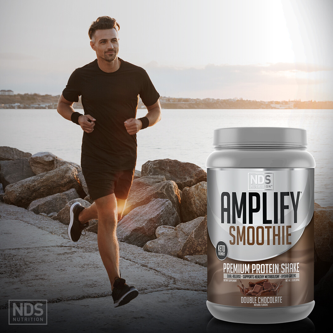 NDS Amplify Smoothie Protein -Added Greens Overall Health – Chocolate (30 Serve)
