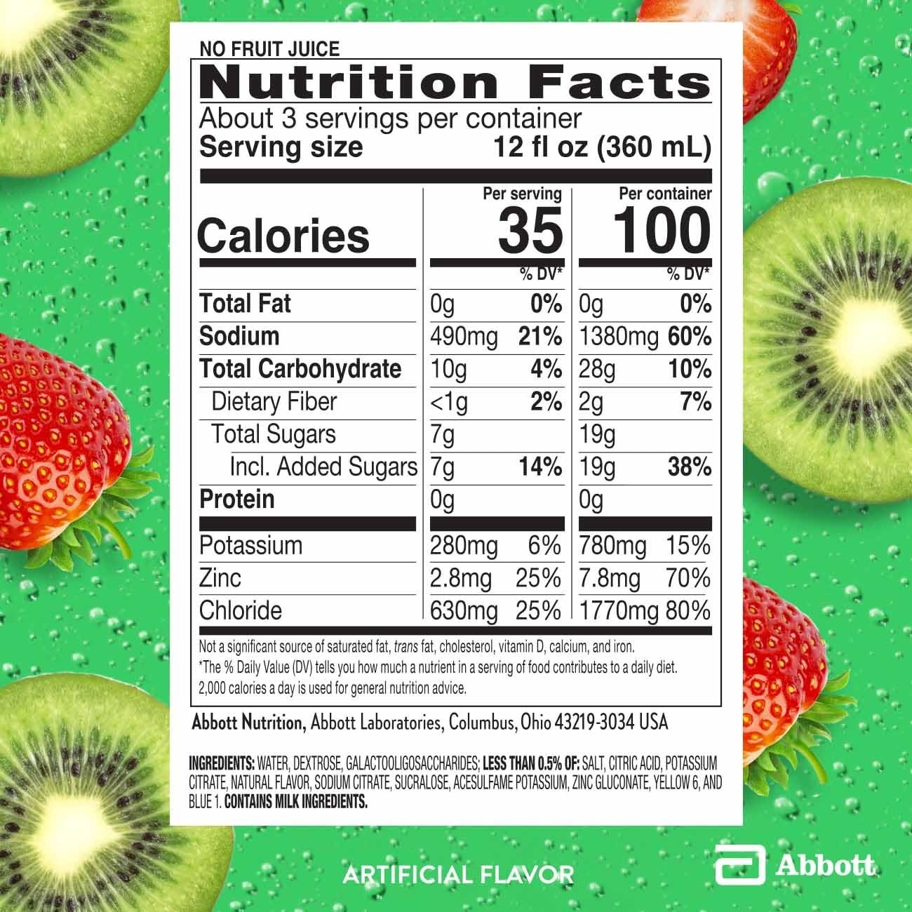 Doctor-Recommended AdvancedCare Plus Hydration Drink, Kiwi Berry Mist, Pack of 4