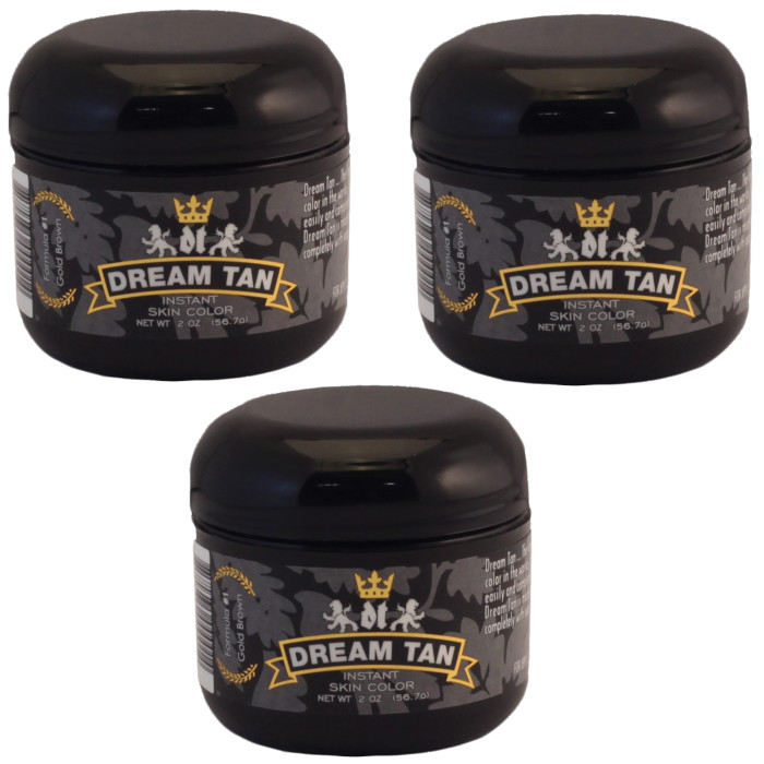 Dream Tan Instant Skin Color Formula #1 – Gold Brown 2 oz Each (Pack of 3)
