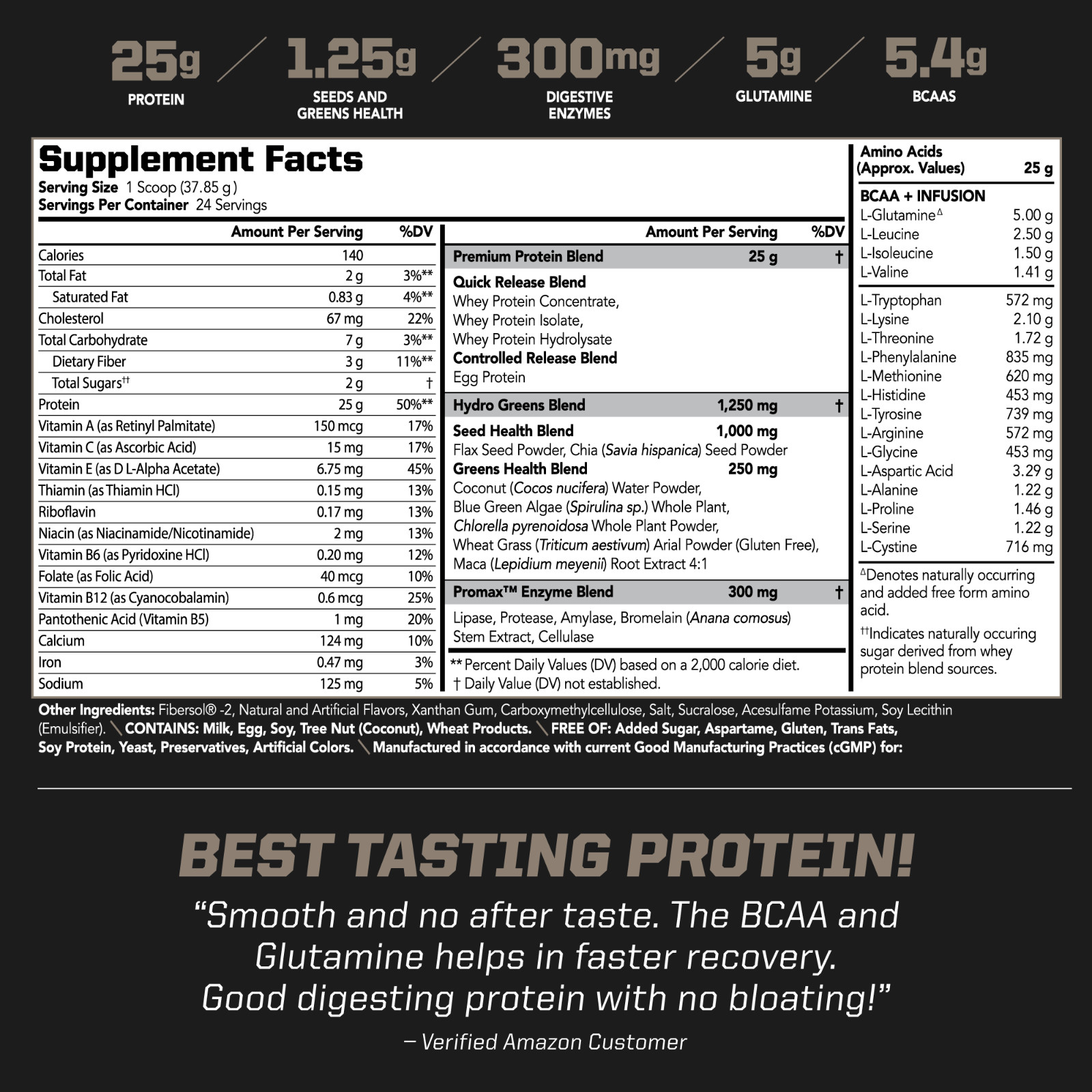 AMPLIFY XL – Protein Matrix – Strength & Recovery – Vanilla Flex (48 Servings)