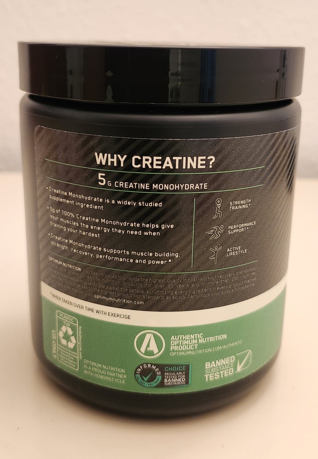 Optimum Nutrition Micronized Creatine Monohydrate Powder Unflavored 60 Servings