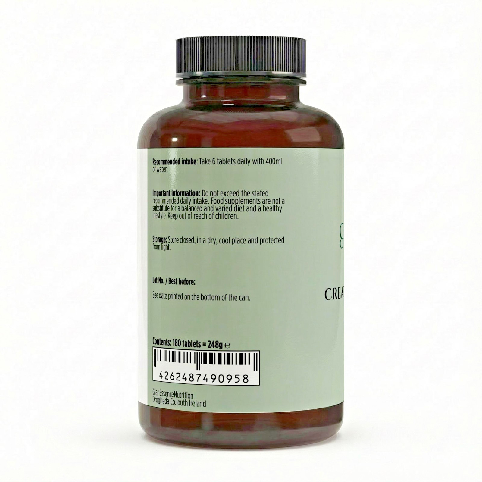 Creatine Monohydrate 180 Vegan Tablets Muscle Strength Performance