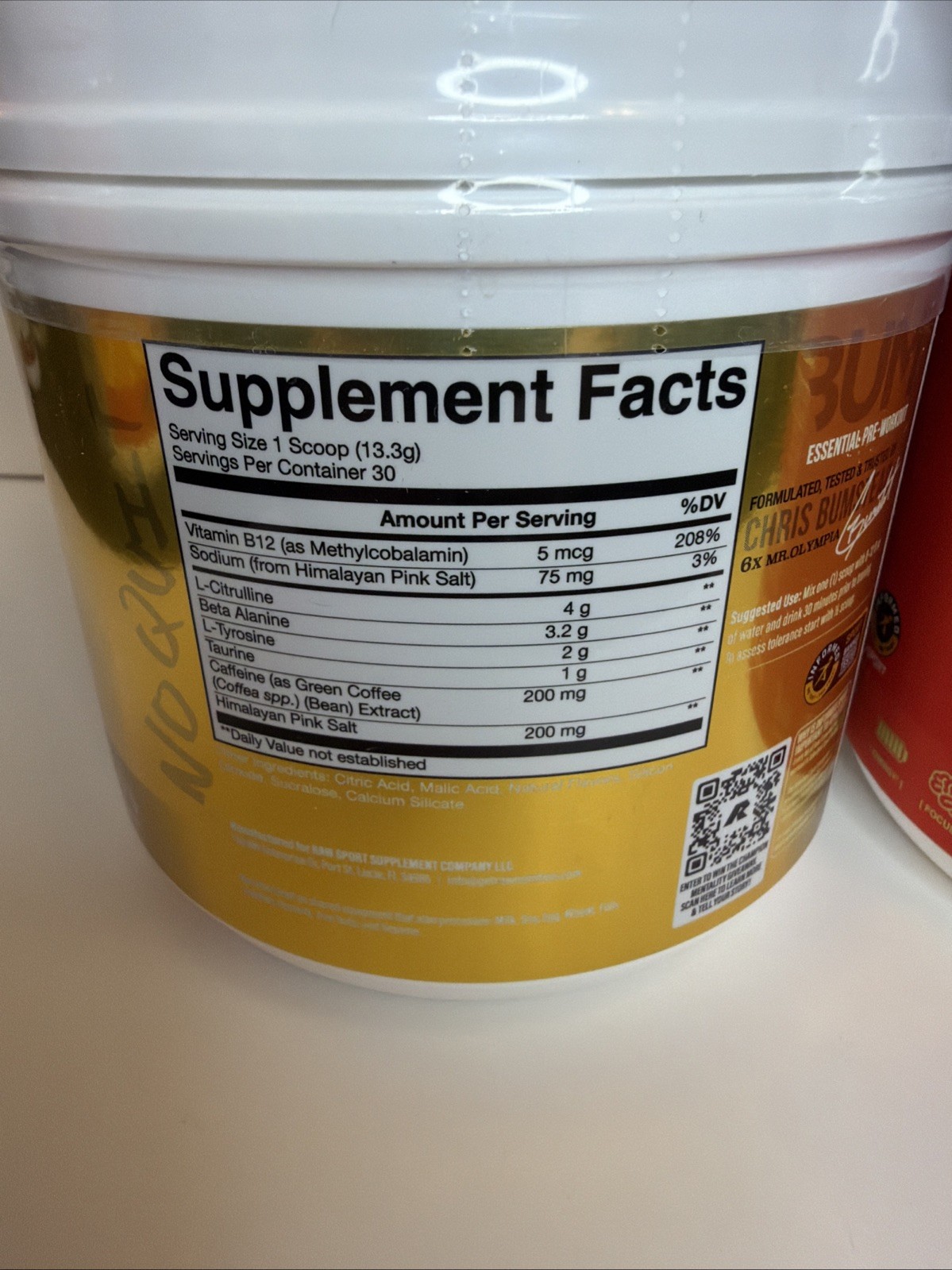 Raw Nutrition BUM Essential Pre-Workout – BUNDLE SET OF 3 – 20 Servings Each NEW