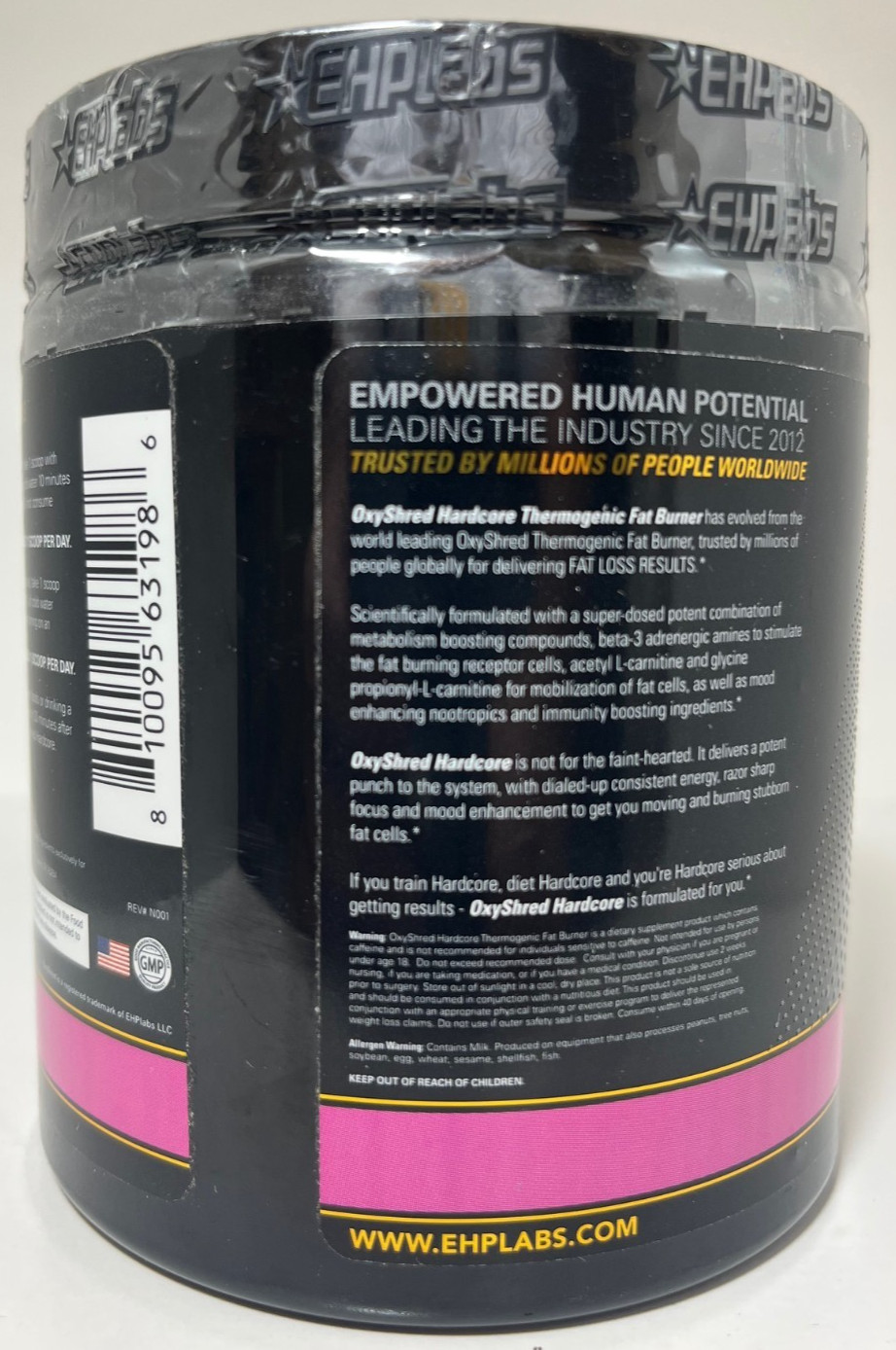 EHP Labs Oxyshred Hardcore Pre-Workout Thermogenic Bubble Trouble 40svg New