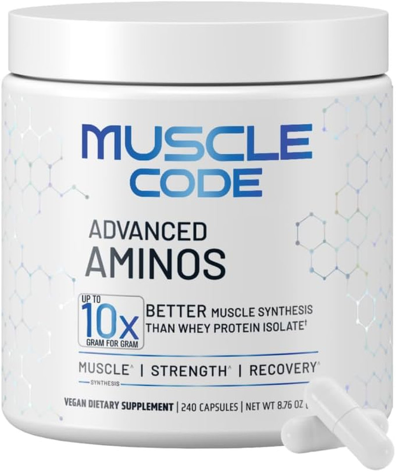 Muscle Code Essential Amino Acid Capsules – Muscle Synthesis & Repair & Strength