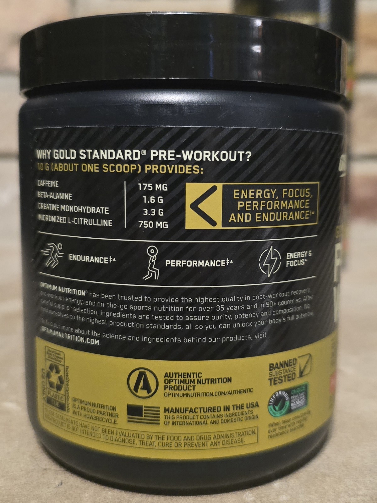 SEALED 4- PACK Optimum Nutrition Gold Standard Pre-Workout Fruit Punch flavored