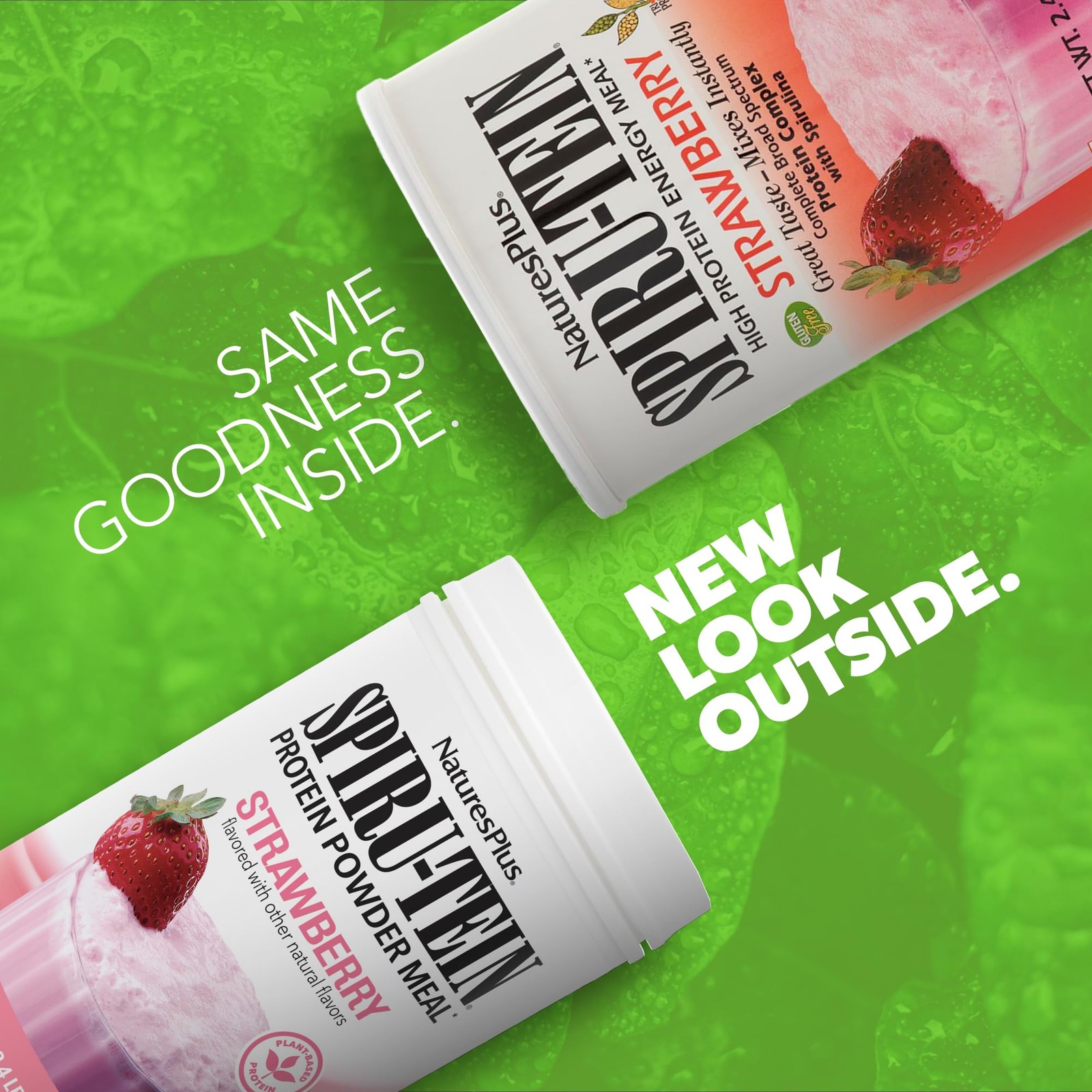 Naturesplus Spiru-Tein Strawberry – 2.4 Lb Pack Of 2 – Plant-Based Protein