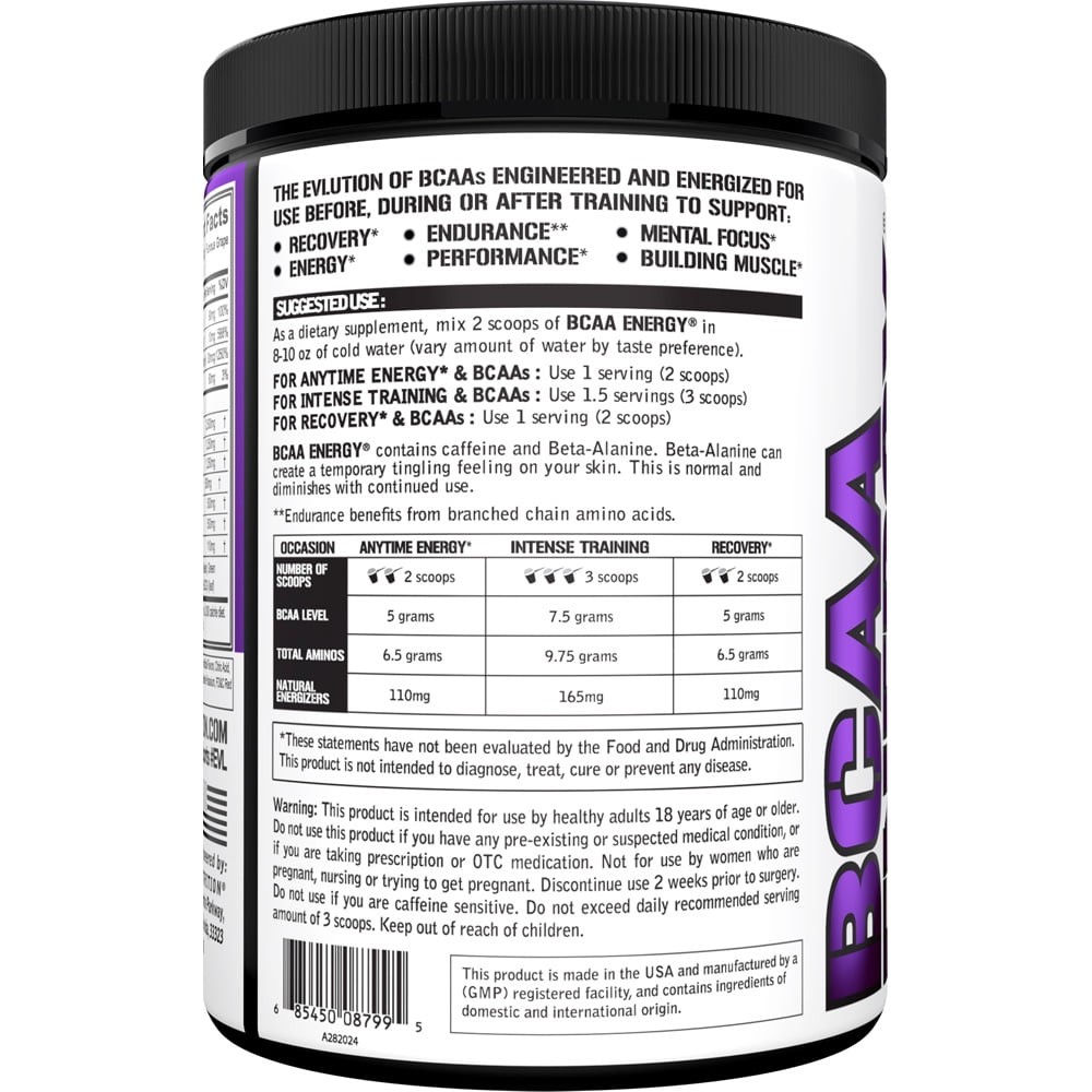 BCAA Powder – Evlution Nutrition Pre Workout BCAA Energy Powder 30 Servings