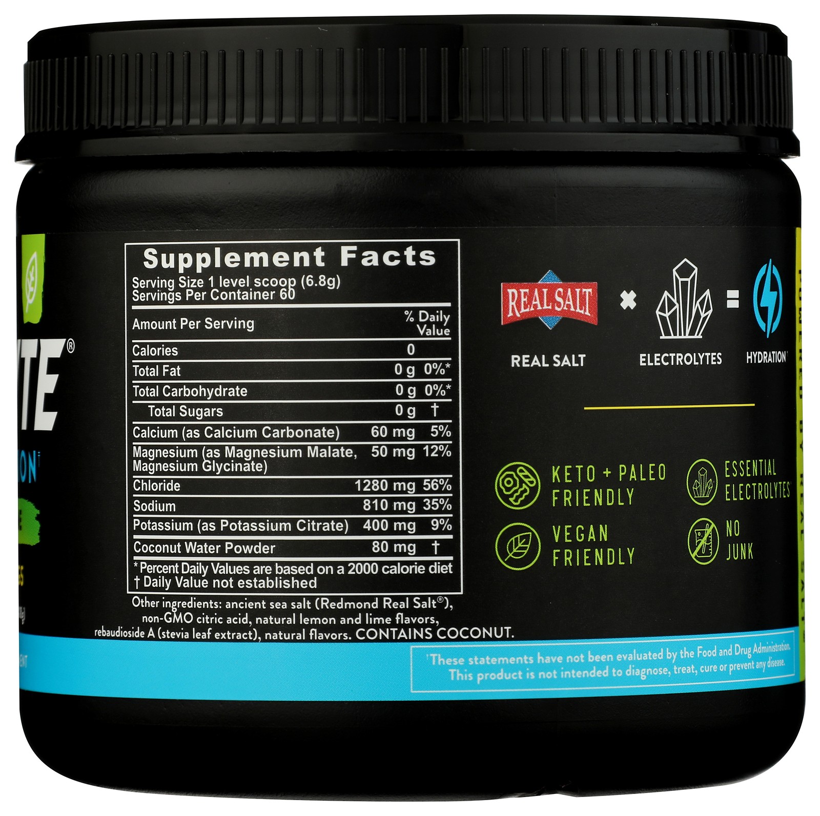 Re-Lyte Lemon Lime Electrolyte Hydration Supplement 60 Servings 6 Pack