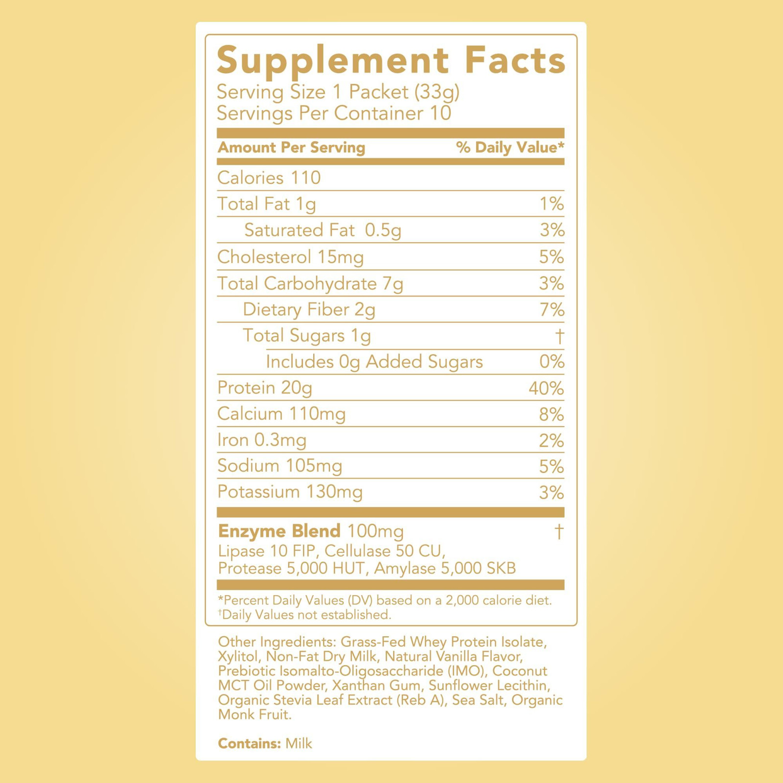 Clean Simple Eats Whey Isolate Protein Powder, Simply 1 Serving (Pack of 10)