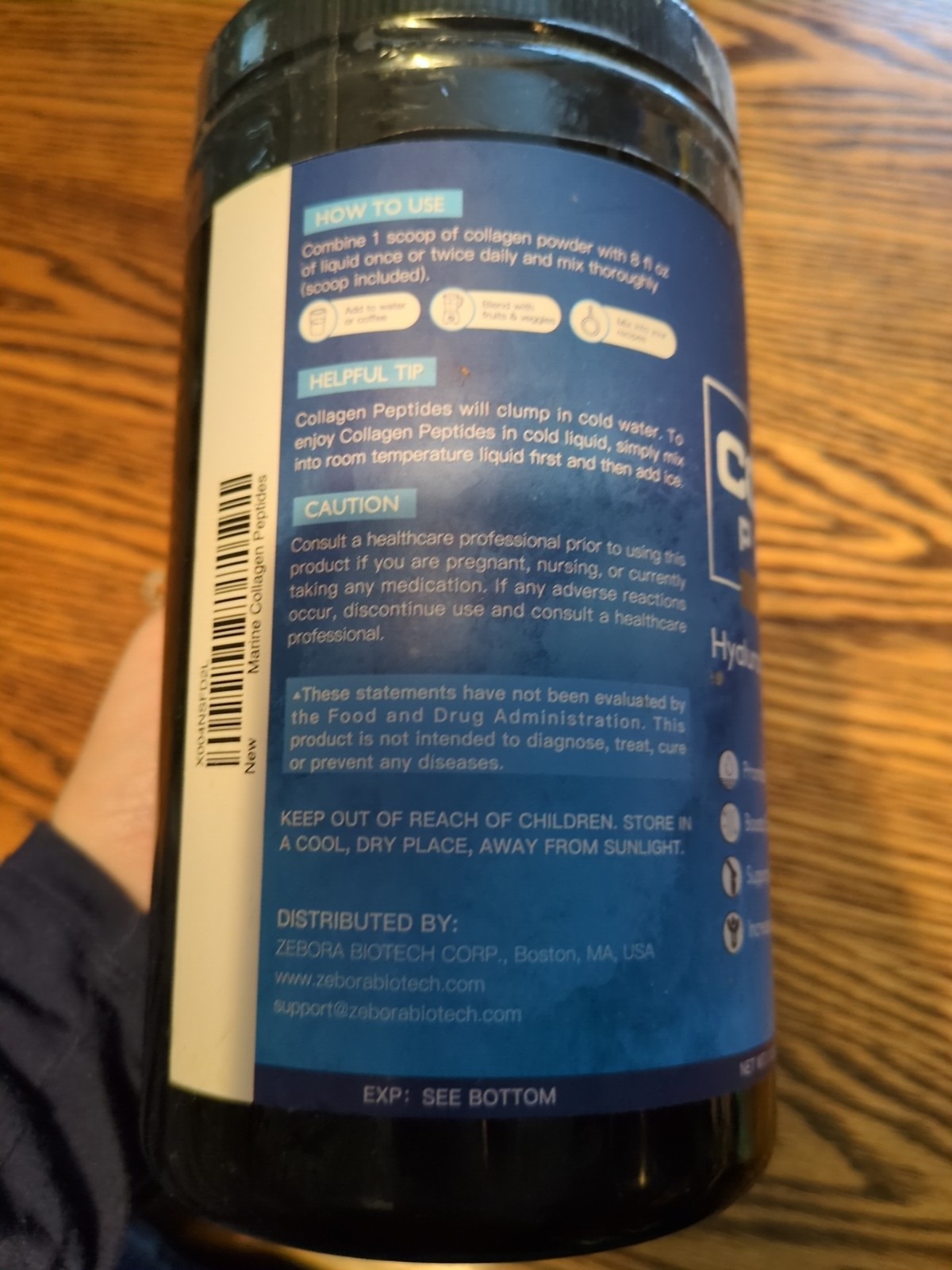 ZEBORA Marine Collagen Peptides Powder – Wild Caught Hydrolyzed Fish Collagen