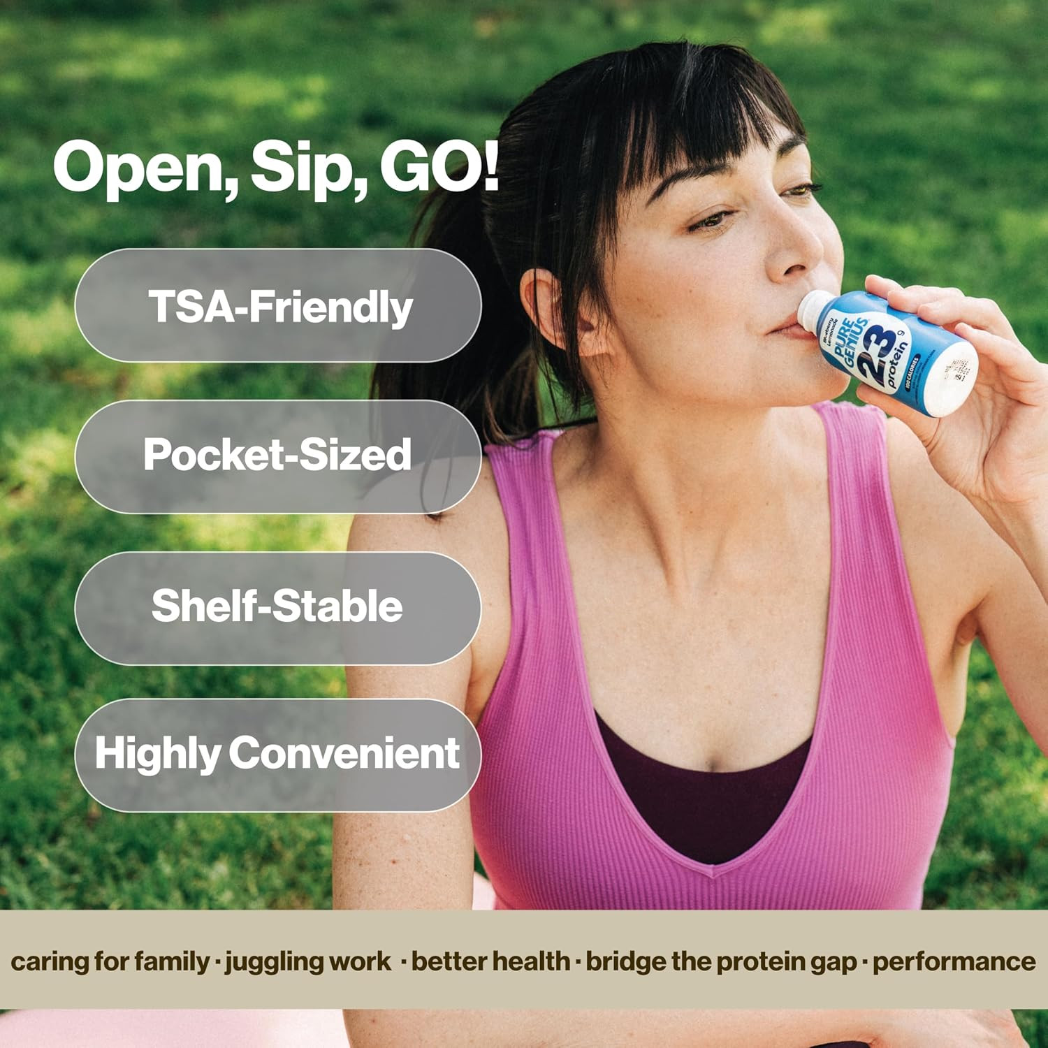 23G Protein Shot | 100 Calories, No Sugar, No Fat | 12 Shots | Whey & Collagen,