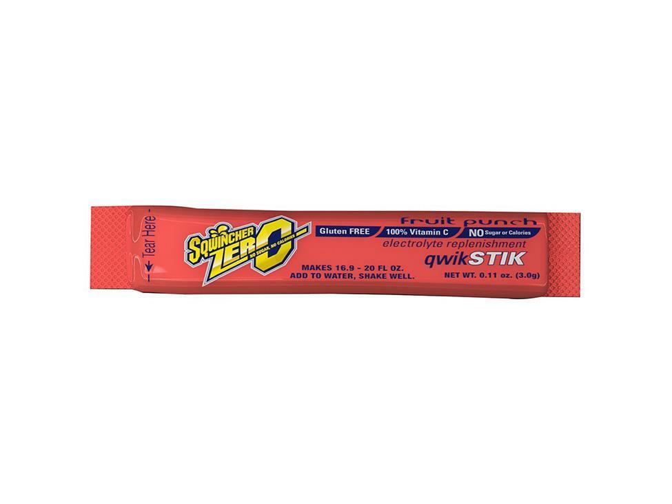 Sqwincher Qwik Stik Sugar Free Electrolyte Hydration Drink Mix FRUIT PUNCH 50/BG