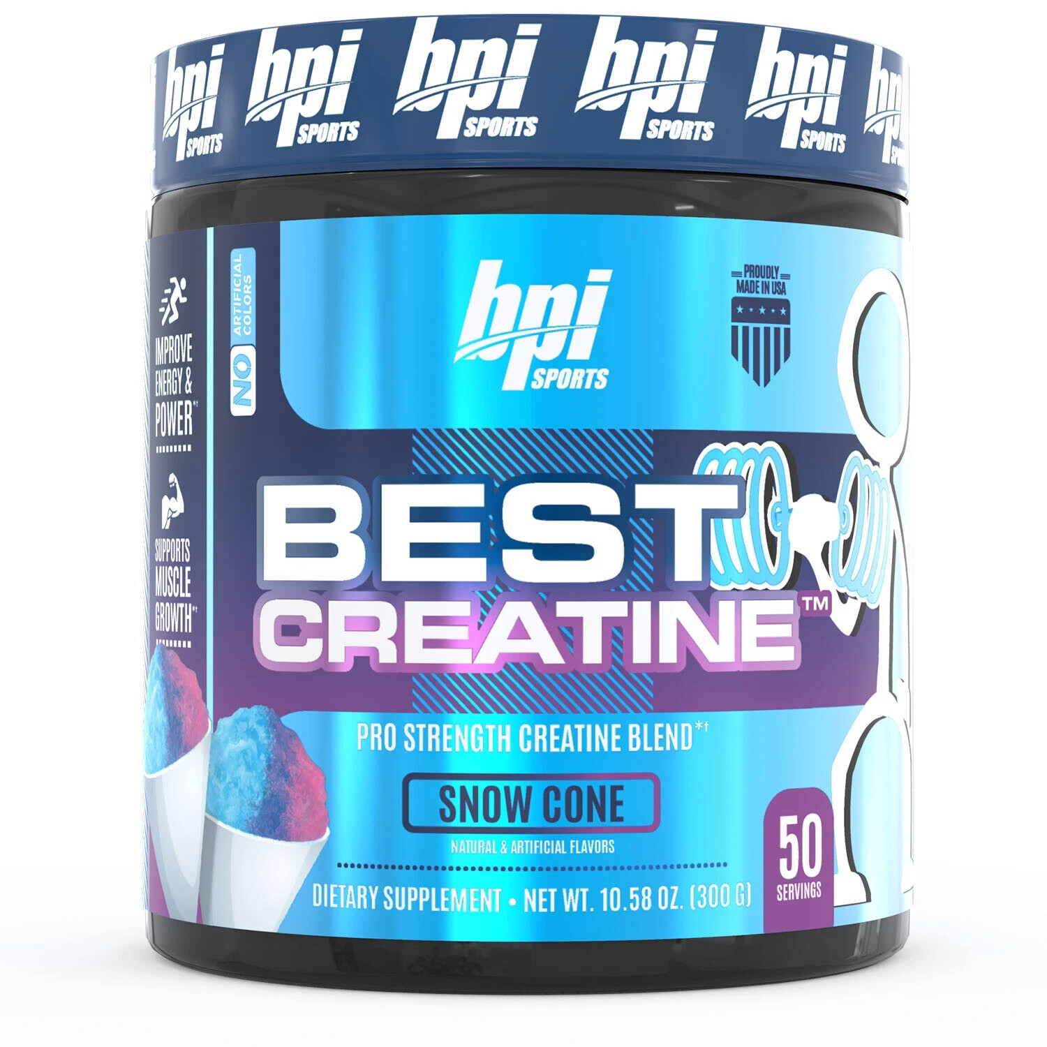 BPI Sports Best Creatine For Muscle Growth Snow Cone 50 Servings
