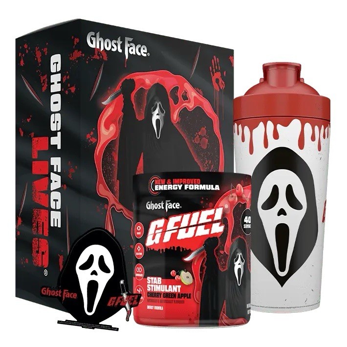 G FUEL Ghostface Scream Collector’s Box 40 Serving Tub Shaker Sticker