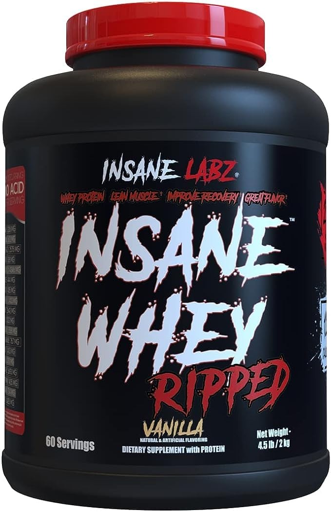 Insane Whey Ripped Lean Muscle Protein 5lbs Vanilla