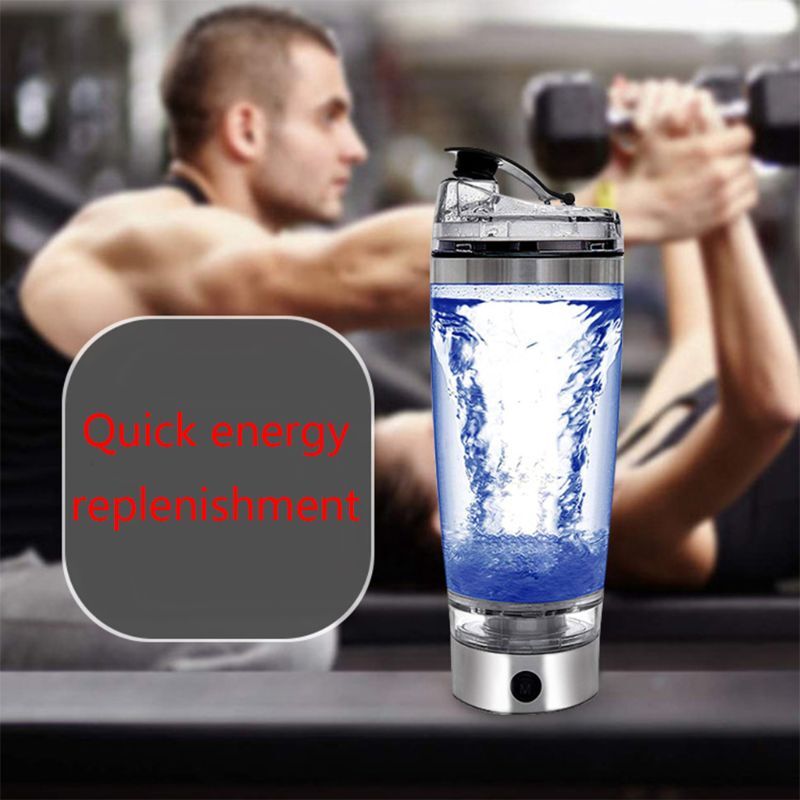 USB Rechargeable Electric Mixing Cup Portable Protein Powder Shaker Bottle Mixer